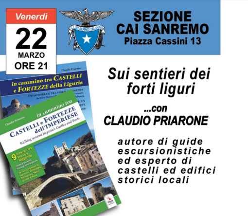 Sanremo, venerdì incontro al Club alpino italiano con lo scrittore Priarone