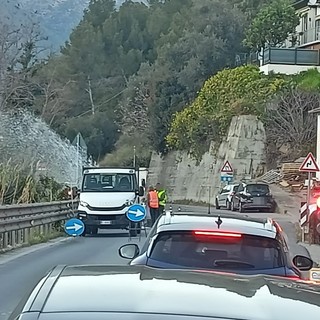 Ventimiglia, lavori sulla statale 20: disagi alla viabilità (Foto)