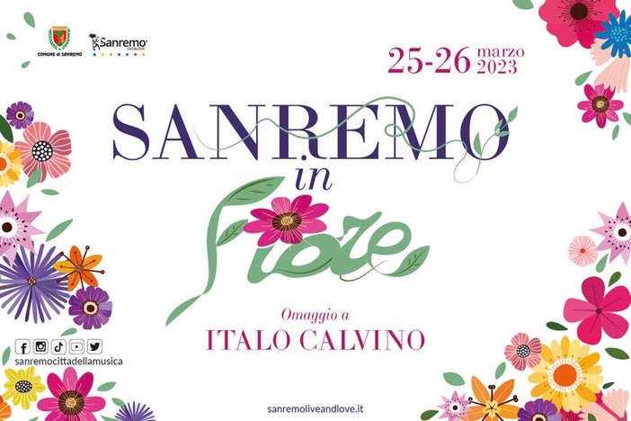 'Sanremoinfiore, omaggio a Italo Calvino': il 25 e il 26 marzo l’inedito percorso in città tra installazioni, esposizioni e infiorate