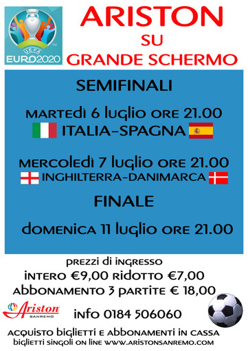 Gli Europei al Teatro Ariston di Sanremo: oggi e domani saranno trasmesse le semifinali