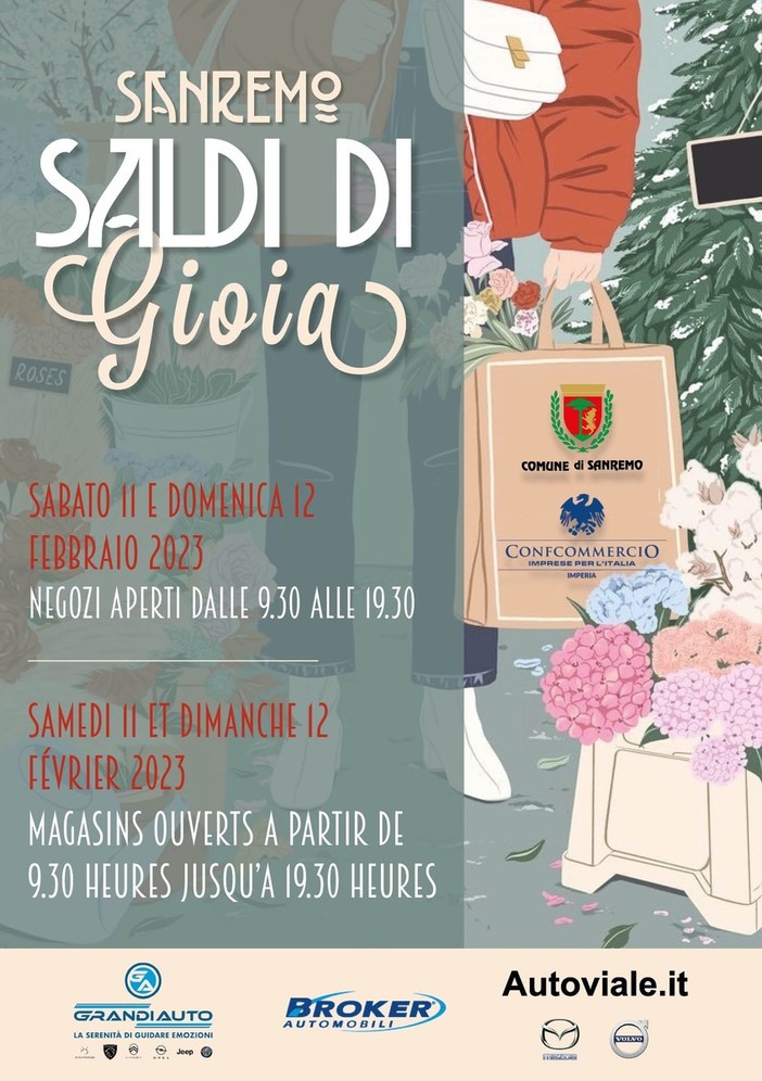 Sanremo, questo weekend tornano i 'Saldi di gioia': l'evento di Confcommercio