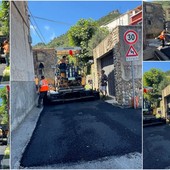 Ventimiglia, al via i lavori di asfaltatura: primo intervento a Seglia (Foto e video)