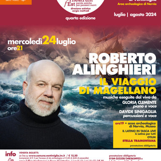 Ventimiglia: 'Il viaggio di Magellano' con Roberto Alinghieri all' &quot;AlbintimiliumTheatrumfEst&quot; (foto)