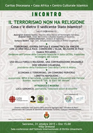 Sanremo: domani a Villa Ormond l'eonomista Loretta Napoleoni all'incontro sul terrorismo promosso dalla Caritas Diocesana