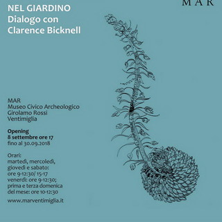 Ventimiglia: sabato prossimo, inaugurazione della mostra ‘Nel giardino. Dialogo con Clarence Bicknell’ di Andrea Guerzoni