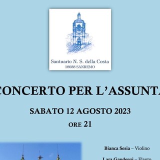 Al Santuario di  “Nostra Signora della Costa” di Sanremo un concerto in occasione dell’Assunta