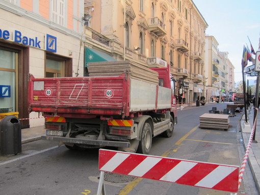 Sanremo: lavori nel terzo tratto di via Matteotti, Zoccarato &quot;Non verrà messo marmo rosa!&quot;