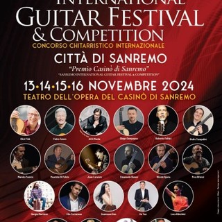 Giovedì, due appuntamenti imperdibili al 10° festival chitarristico &quot;Città di Sanremo&quot;: il programma