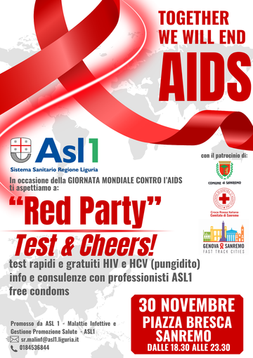 Lotta all'HIV:  Asl1, comune di Sanremo e CRI scendono in campo per la prevenzione