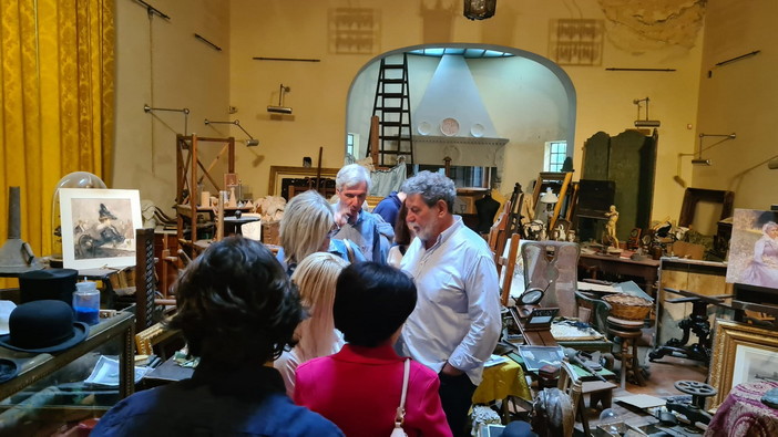 I soci del Lions Club Bordighera Otto Luoghi in visita al parco e Atelier di Villa Mariani (foto)