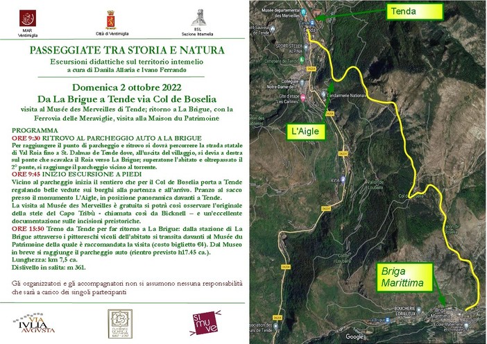 Domenica escursione da La Brigue con sentiero a Tende via Col de Boselia: ecco come partecipare