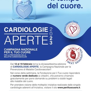 Sanremo: prevenzione malattie cardiovascolari, fino al 19 febbraio torna 'Cardiologie Aperte'