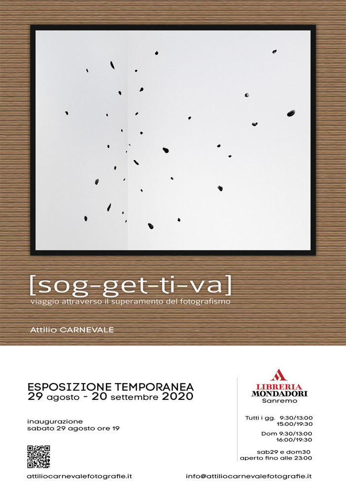 Sanremo, sabato l'inaugurazione della mostra personale di fotografia di Attilio Carnevale: &quot;[sog-get-ti-va]&quot;