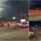 Ventimiglia, iniziati i lavori di allargamento del marciapiede sul ponte Doria (Foto)