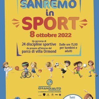 'Sanremo in sport estate 2022', sabato prossimo una giornata di festa a Villa Ormond