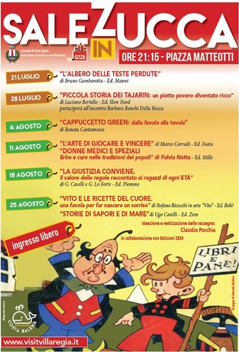Sale in Zucca: tutto pronto per l’ottava edizione della rassegna letteraria di Riva Ligure