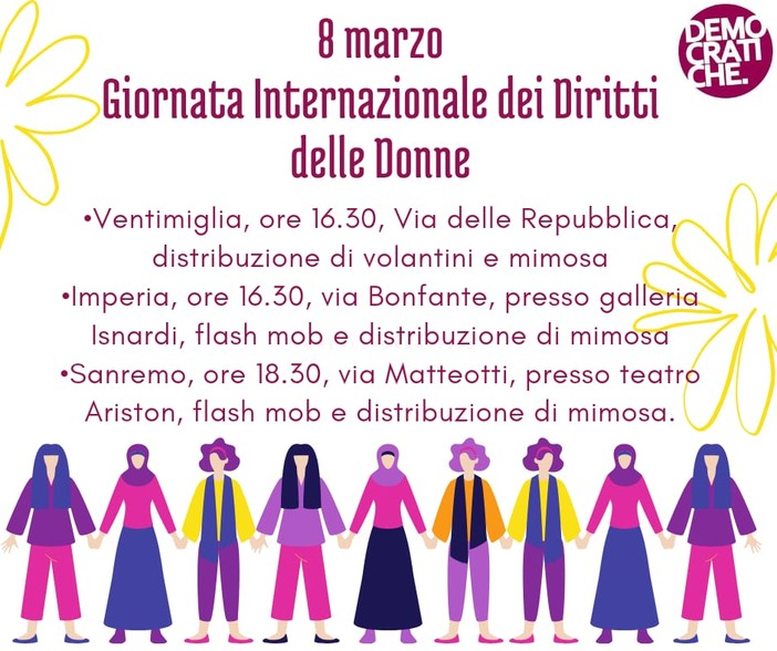 Sanremo, 8 marzo flash mob per la Giornata Internazionale dei Diritti delle Donne
