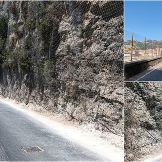 Ventimiglia, parete rocciosa in via San Secondo: concluso l’intervento di disgaggio e messa in sicurezza (Foto)