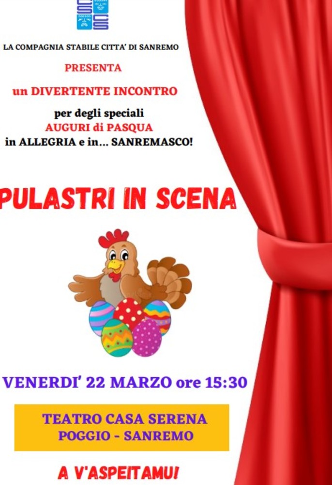 Sanremo, pomeriggio di teatro a Casa Serena: domani appuntamento con la Compagnia dei Pulastri