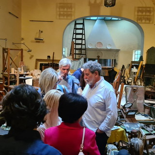 I soci del Lions Club Bordighera Otto Luoghi in visita al parco e Atelier di Villa Mariani (foto)