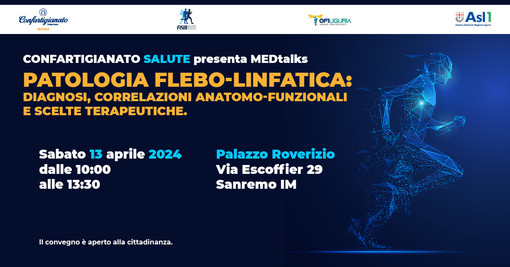 Sanremo, sabato l'evento 'Confartigianato salute presenta MEDtalks'