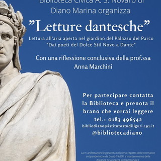 Diano Marina: 'Letture Dantesche' alla Biblioteca Civica 'Angiolo Silvio Novaro' de iIl Maggio dei Libri'