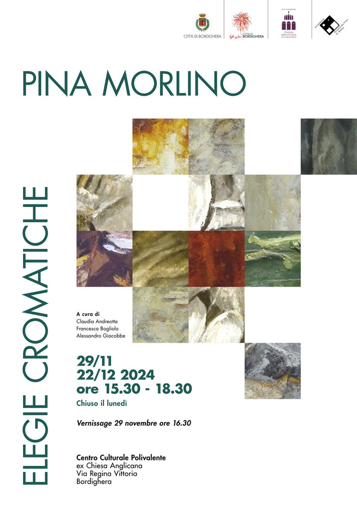 Bordighera, venerdì l'inaugurazione di “Elegie Cromatiche”: mostra personale di Pina Morlino