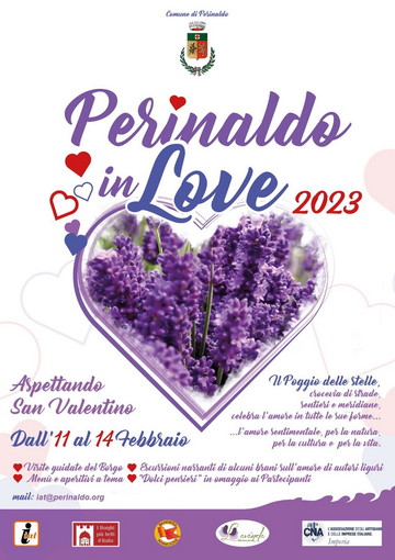 Da sabato 11 a martedì 14 febbraio Perinaldo propone una serie di eventi aspettando San Valentino