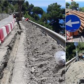 Ventimiglia, intervento in via della Pace. Di Muro: &quot;Proseguono spediti i lavori di consolidamento&quot; (Foto)