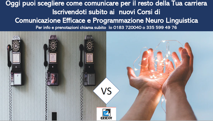 Imperia: iscrizioni aperte al corso in Comunicazione e PNL con Cescot Confesercenti