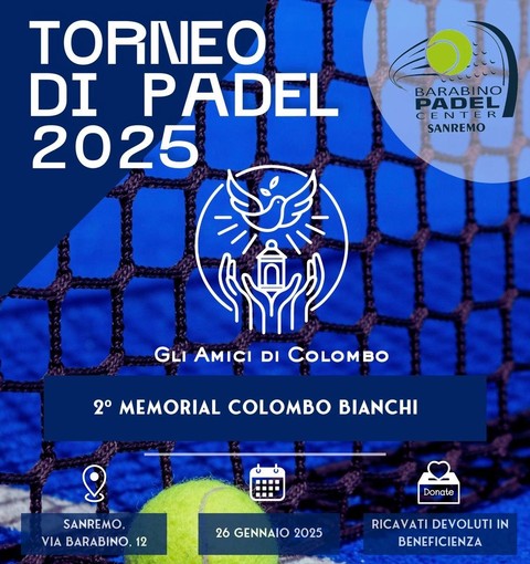 Sanremo, torna il torneo di padel per la salute mentale  degli Amici di Colombo Odv