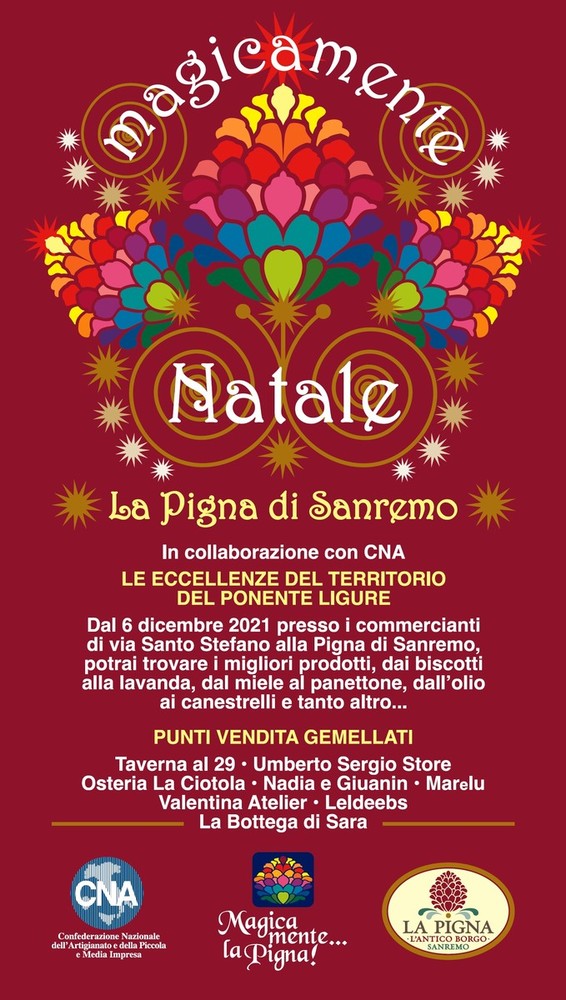 CNA Imperia e Commercianti di via Santo Stefano insieme per “Magicamente Natale! Magicamente La Pigna!”