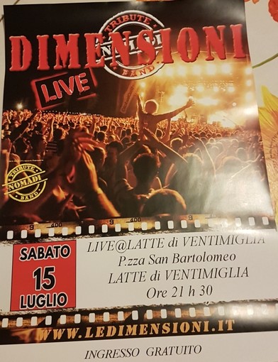 Doppio appuntamento il fine settimana prossimo per la  Nomadi Tribute Band ‘Le Dimensioni’