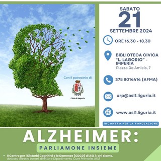 &quot;Alzheimer, parliamone insieme&quot;, ecco le iniziative messe in campo dall'Asl 1 per sensibilizzare sulla malattia