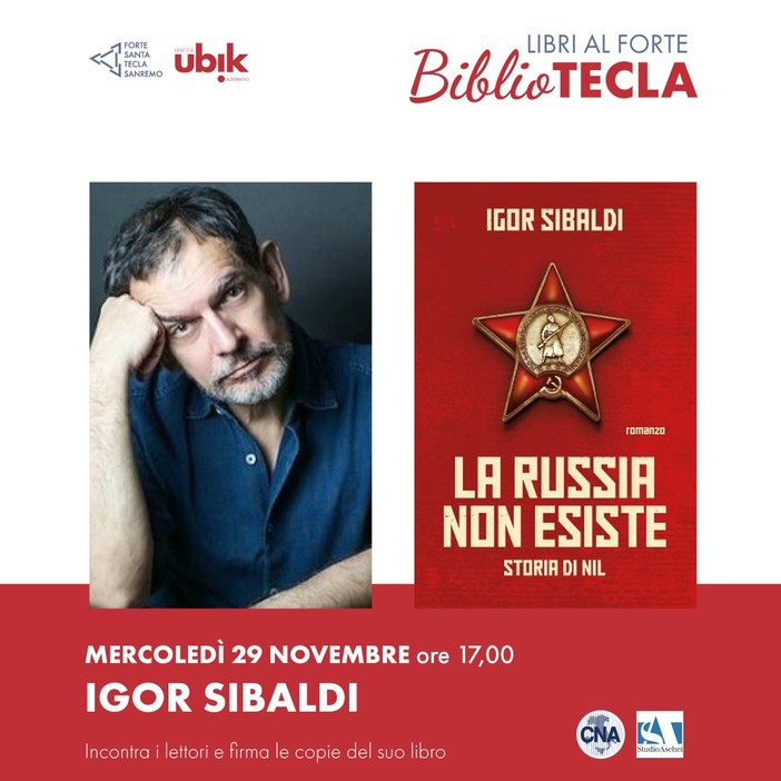 Sanremo: BiblioTecla con CNA, mercoledì Igor Sibaldi presenta &quot;La Russia non esiste&quot;