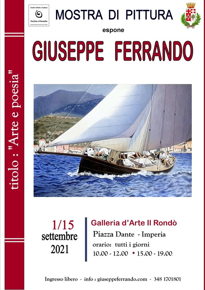 Imperia, dal 1 al 15 settembre alla galleria 'Rondò' mostra di pittura di Giuseppe Ferrando