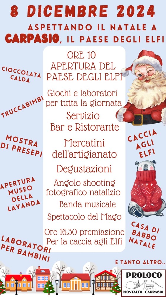 Montalto Carpasio si prepara per acogliere il Natale: ecco il programma degli eventi