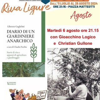 Riva Ligure- Sale in Zucca: martedì 6 agosto l’omaggio a Libereso Guglielmi. Un viaggio nella natura e nella biodiversità
