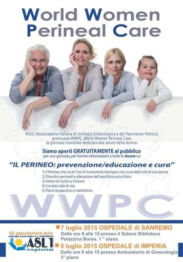 Imperia: l'ASL 1 aderisce alla giornata dedicata alla salute della donna ed alla prevenzione delle patologie del perineo