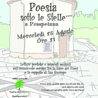 Pompeiana: mercoledì &quot;Poesia sotto le stelle&quot; con li attori del Teatro dell'Albero