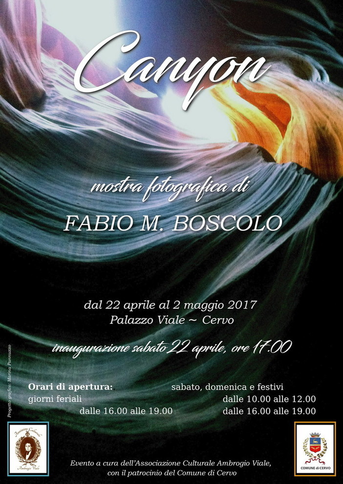 Cervo: domani, inaugurazione mostra fotografica 'Canyon' con immagini realizzate da Fabio Michael Boscolo