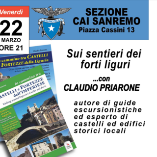 Sanremo, venerdì incontro al Club alpino italiano con lo scrittore Priarone