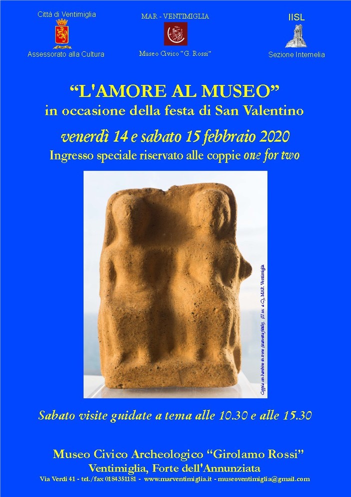 Un fine settimana all'insegna dell'amore al Museo Archeologico “Rossi” di Ventimiglia