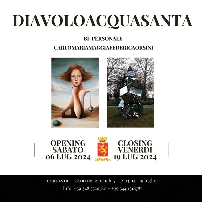 A Ventimiglia la mostra artistica 'Diavoloacquasanta', in cui arte e scultura si uniscono per raccontare gli opposti