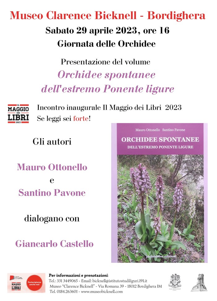 Bordighera: sabato al Museo Bicknell la presentazione del libro &quot;Orchidee spontanee dell’estremo Ponente ligure&quot;