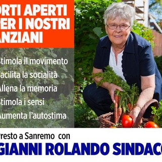 Elezioni Sanremo, il candidato sindaco Gianni Rolando: &quot;Orti aperti per i nostri anziani&quot;
