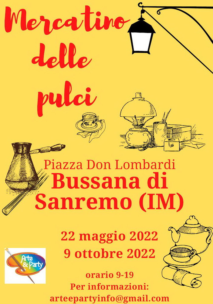 Sanremo: domenica prossima, Mercatino della pulci in piazza Don Lombardi a Bussana