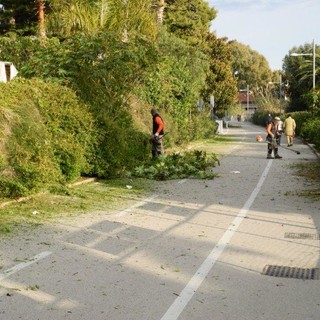 Da Sanremo a Santo Stefano al Mare proseguono i lavori di manutenzione sulla ciclabile