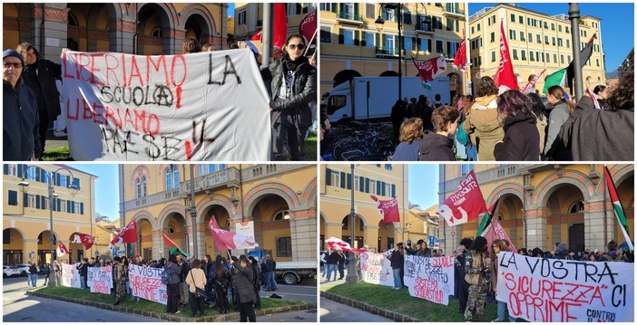 Manifestazione e sciopero: gli studenti della provincia in piazza Dante a Imperia per protestare