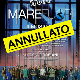 Sanremo, annullato lo spettacolo 'Mare Fuori - Il musical'